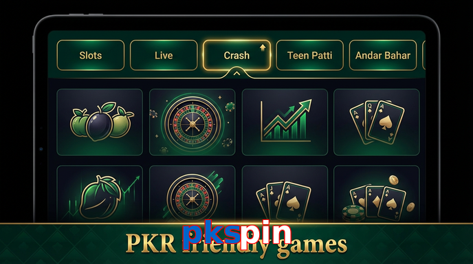 Game list for Pkspin games section