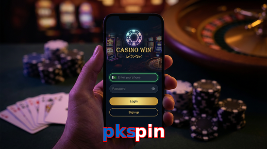 Main screen of Pkspin login page for PK players